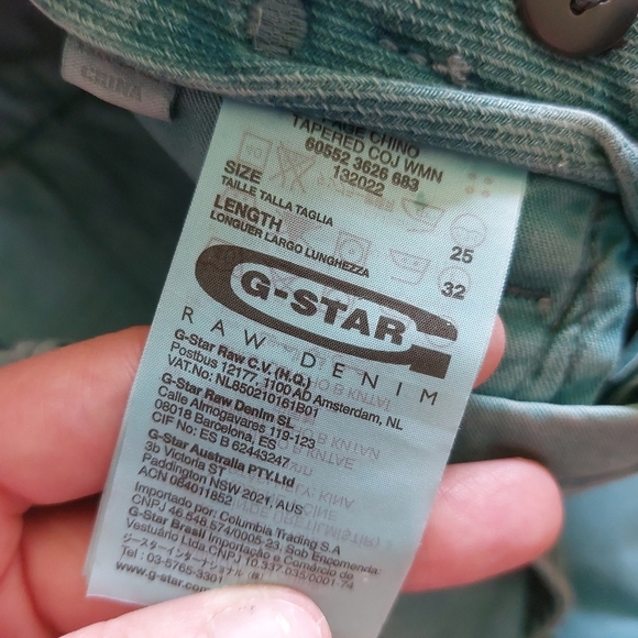 G  star page chino tapered jeans size 25 - Picture 6 of 9